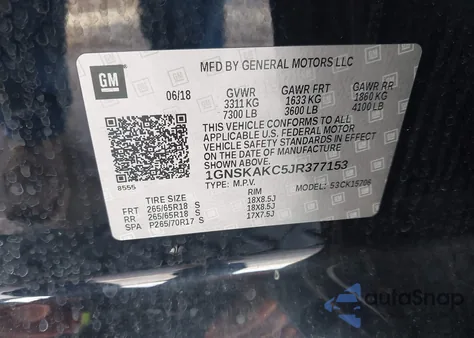 2018 Chevrolet Tahoe Ls from USA, damaged, VIN 1GNSKAKC5JR377153